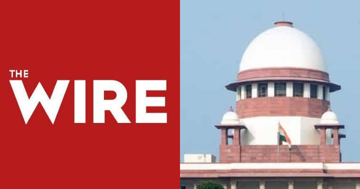 Today, Supreme Court on the Wire case, granted interim protection to popular news website "The Wire" and its three journalists.