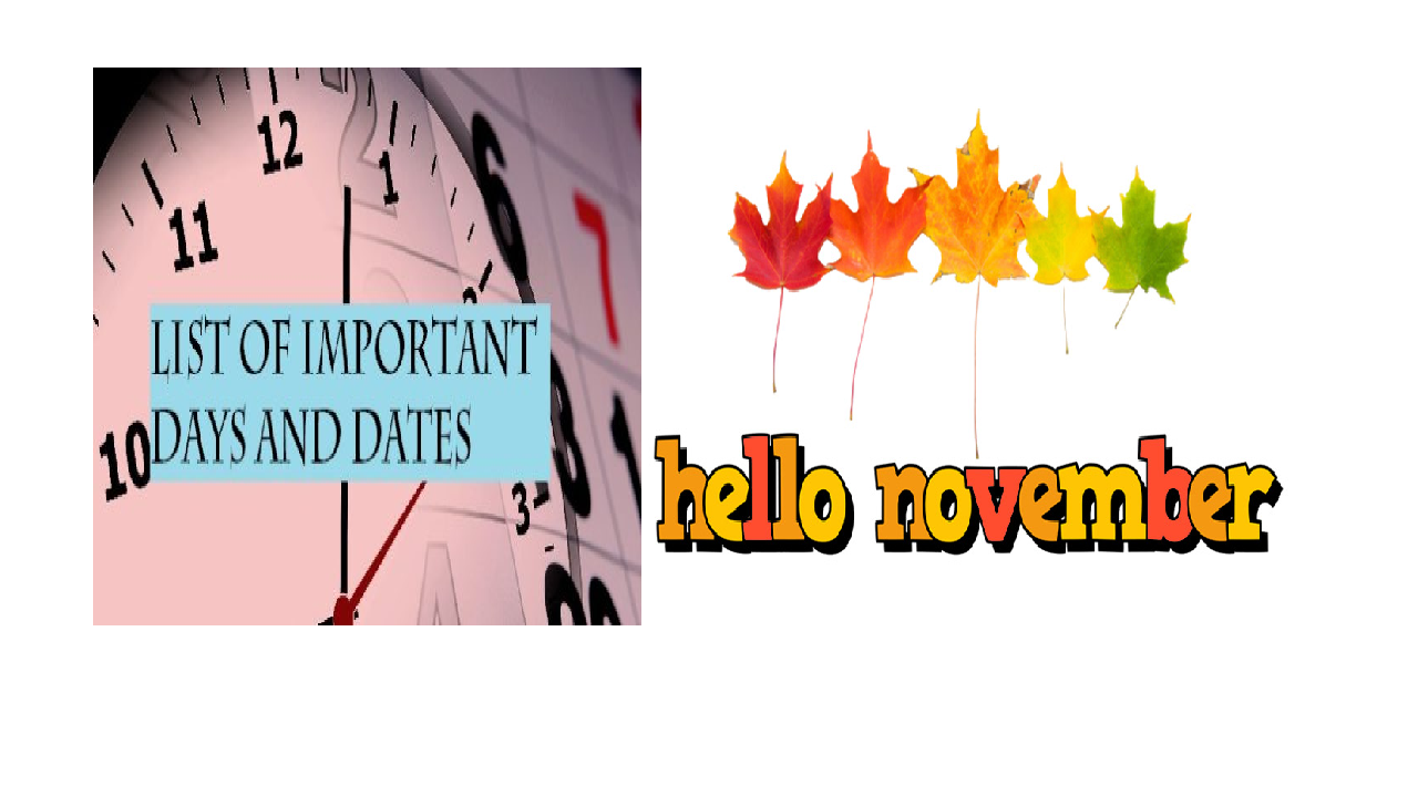 Important days and dates in November
