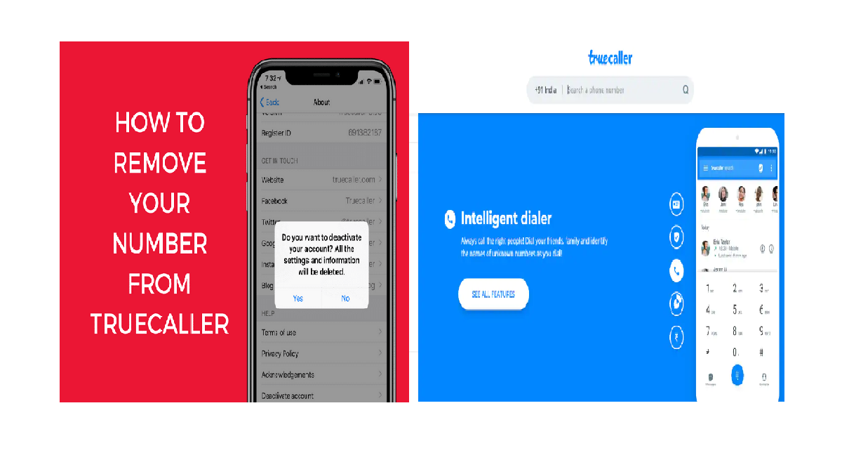 Truecaller: how to remove information from database