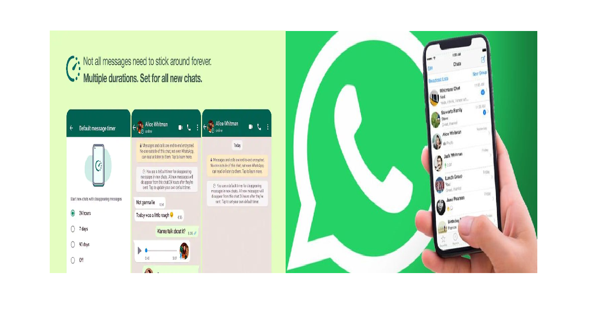 Default disappearing messages for new chats in WhatsApp