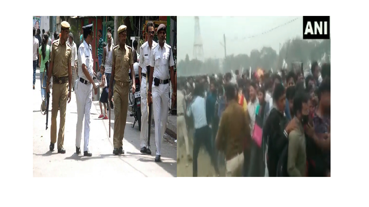 Lathi charge on unemployed youth in Murshidabad