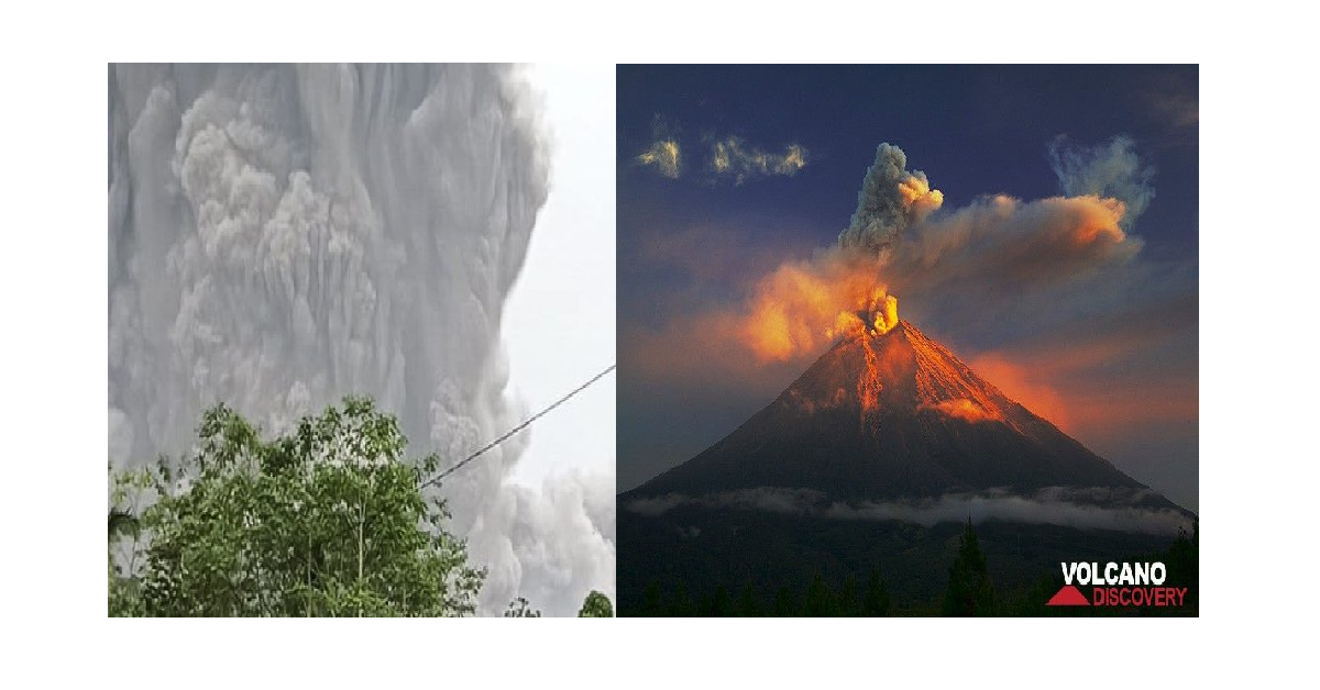 Mount Semeru of Indonesia erupts