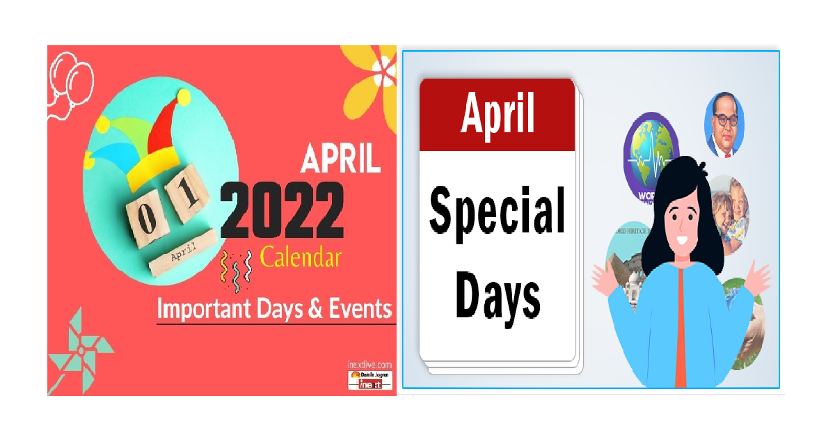 Important days and dates in April