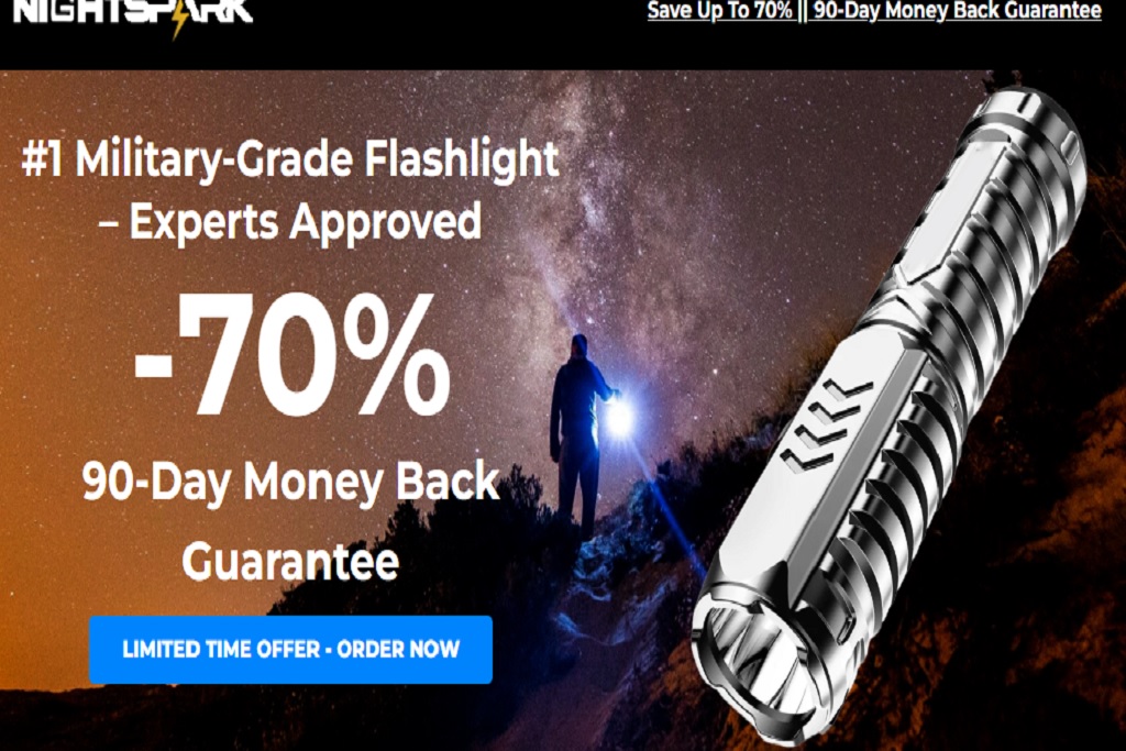 Night spark flashlight