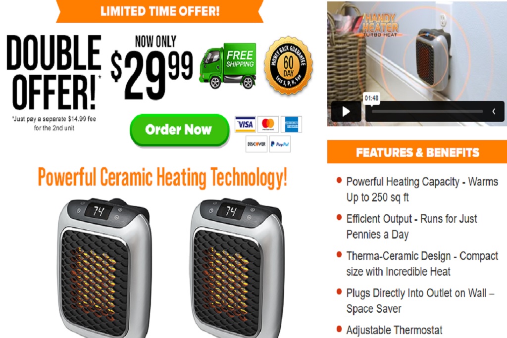 Handy heater turbo heat
