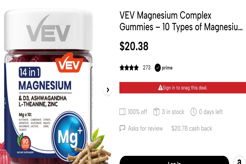 VEV 14-in-1 Magnesium Complex Gummies