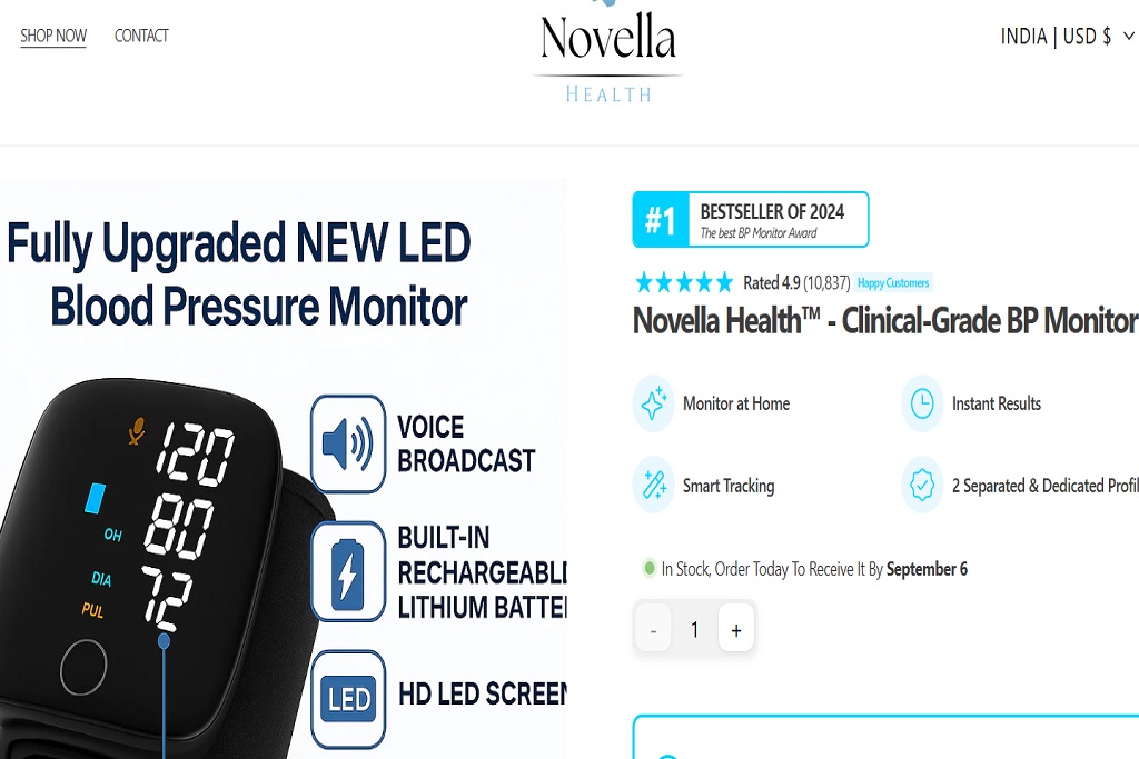 Novella health Clinical-Grade BP Monitor