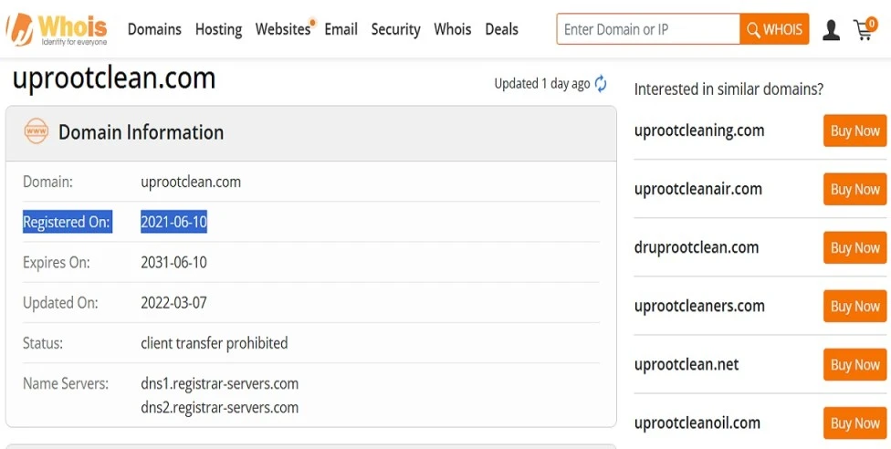 Uproot Clean Review 2026: Scam or Legit? Uproot Clean website homepage featuring pet hair removal and home cleaning products