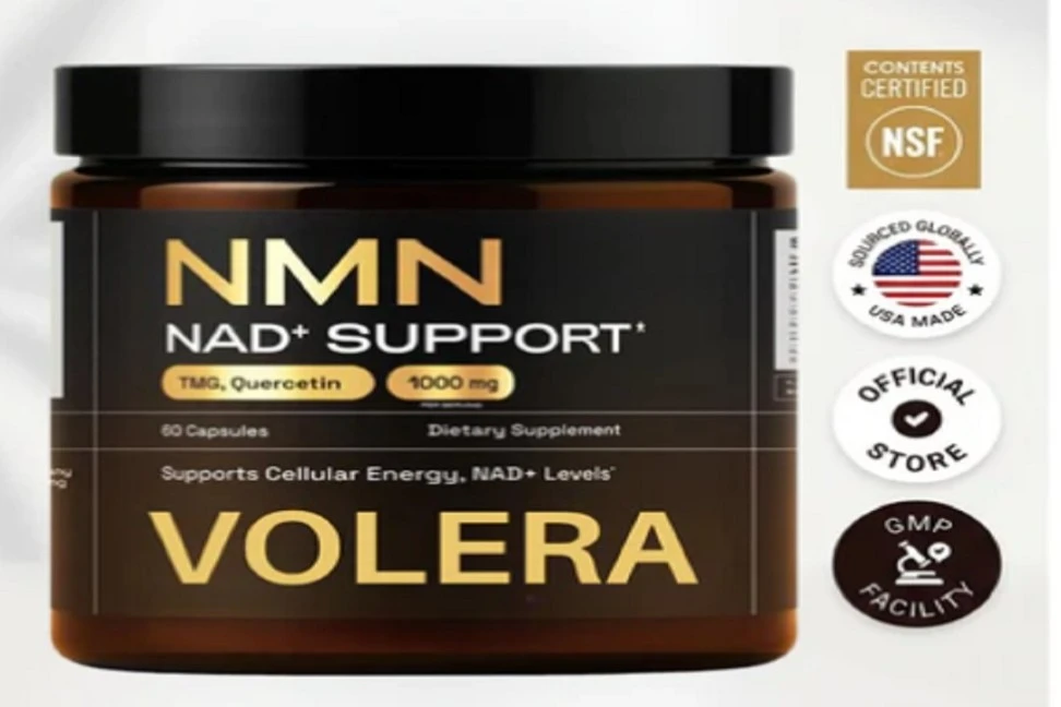 "VOLERA review 2026 showing Volera NMN Bone Complex supplement bottle with scam or legit investigation and trust analysis of getvolera com website."