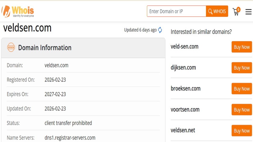 Veldsen com review 2026 showing warning signs, trust score concerns, and online shopping safety risks