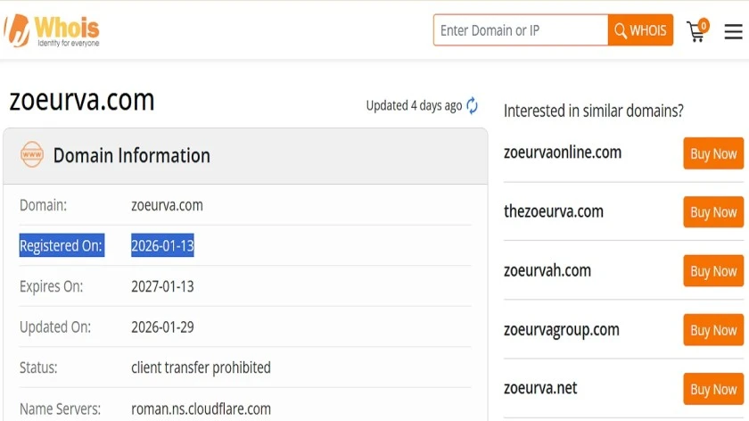 Zoeurva com scam review showing online shopping website legitimacy analysis
