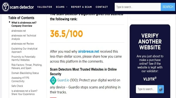 Airabreeze net review featured image showing portable air cooler with scam or legit investigation text
