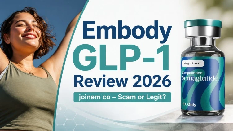 Embody GLP-1 Review 2026 examining joinem.co pricing, trust score, customer complaints, and compounded medication concerns