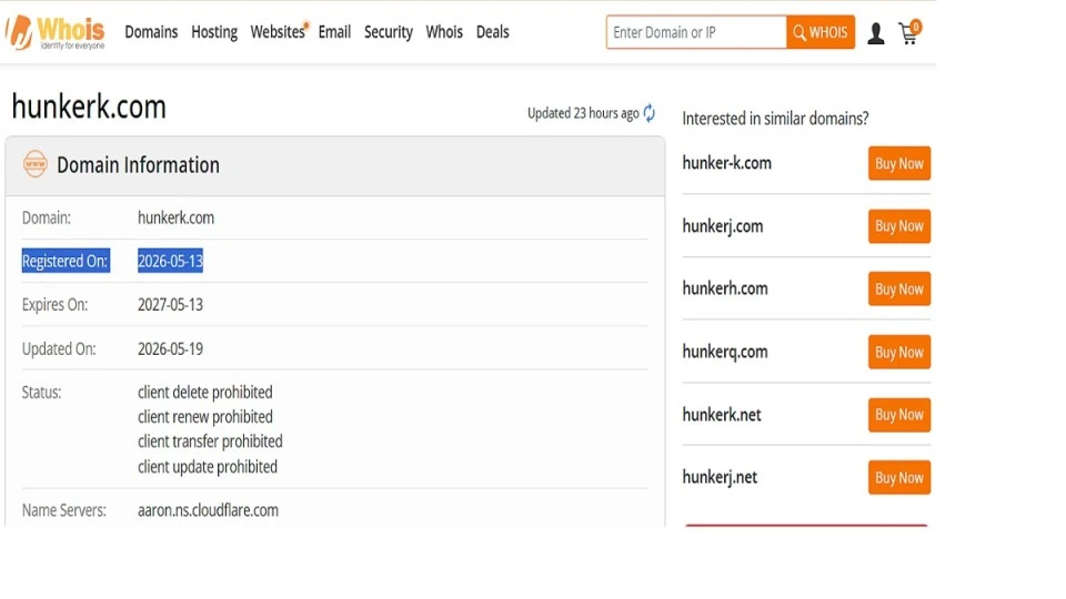 Hunkerk com review 2026 showing online shopping products and scam warning signs