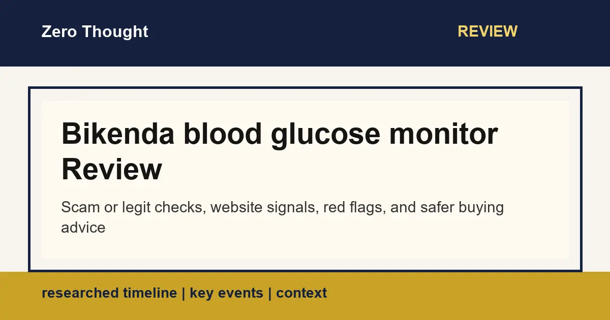 Featured image for Bikenda blood glucose monitor Review with scam or legit review and buyer safety checks