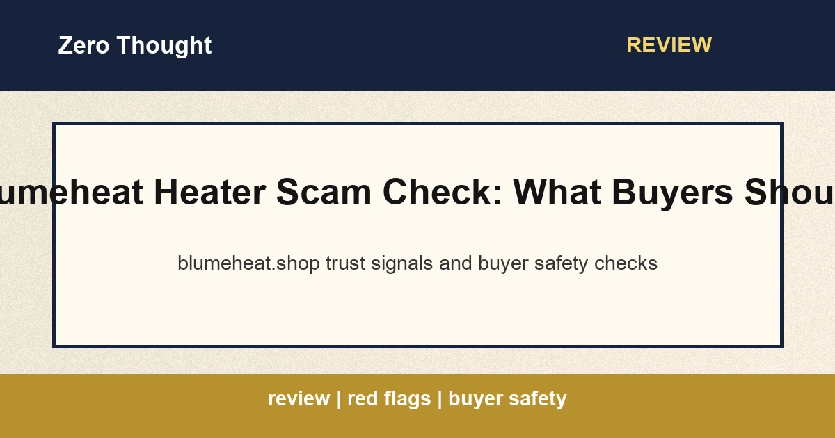 Featured image for Blumeheat Heater review covering blumeheat.shop scam or legit checks