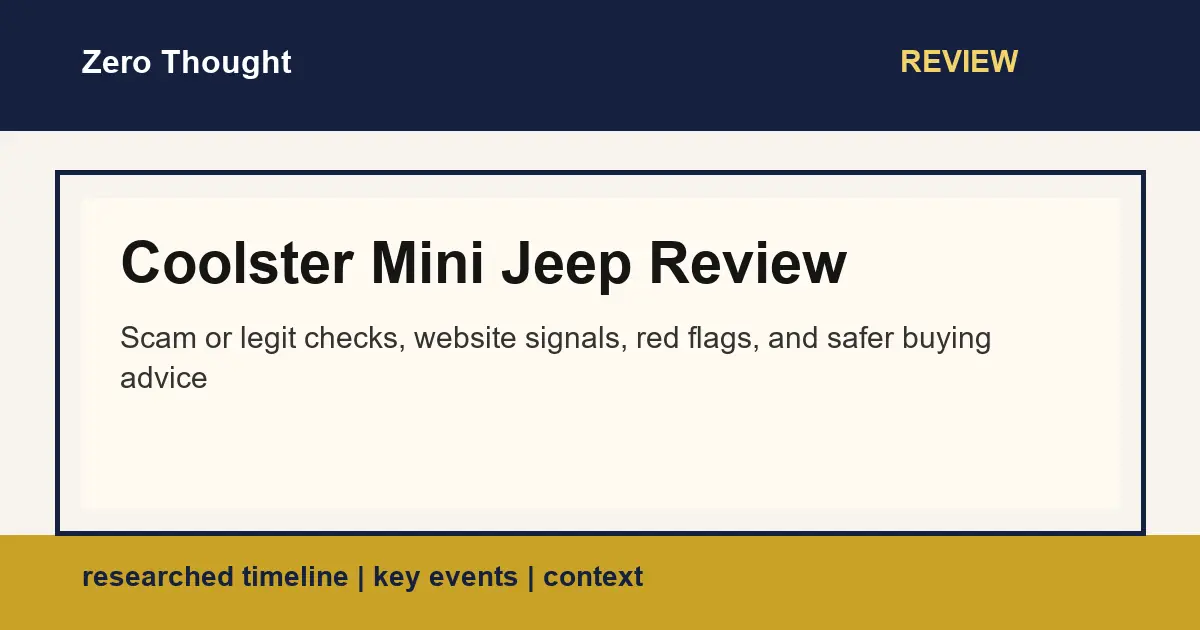 Featured image for Coolster Mini Jeep Review with scam or legit review and buyer safety checks