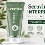 Seravinn Intertrigo Relief Cream review highlighting trust score, refund-policy concerns and website red flags