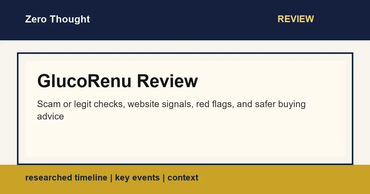 Featured image for GlucoRenu Review with scam or legit review and buyer safety checks