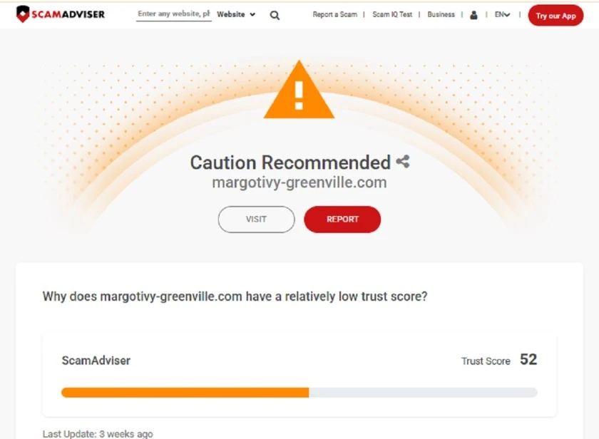 Margot & Ivy Greenville review 2026 examining whether the online clothing store is scam or legit