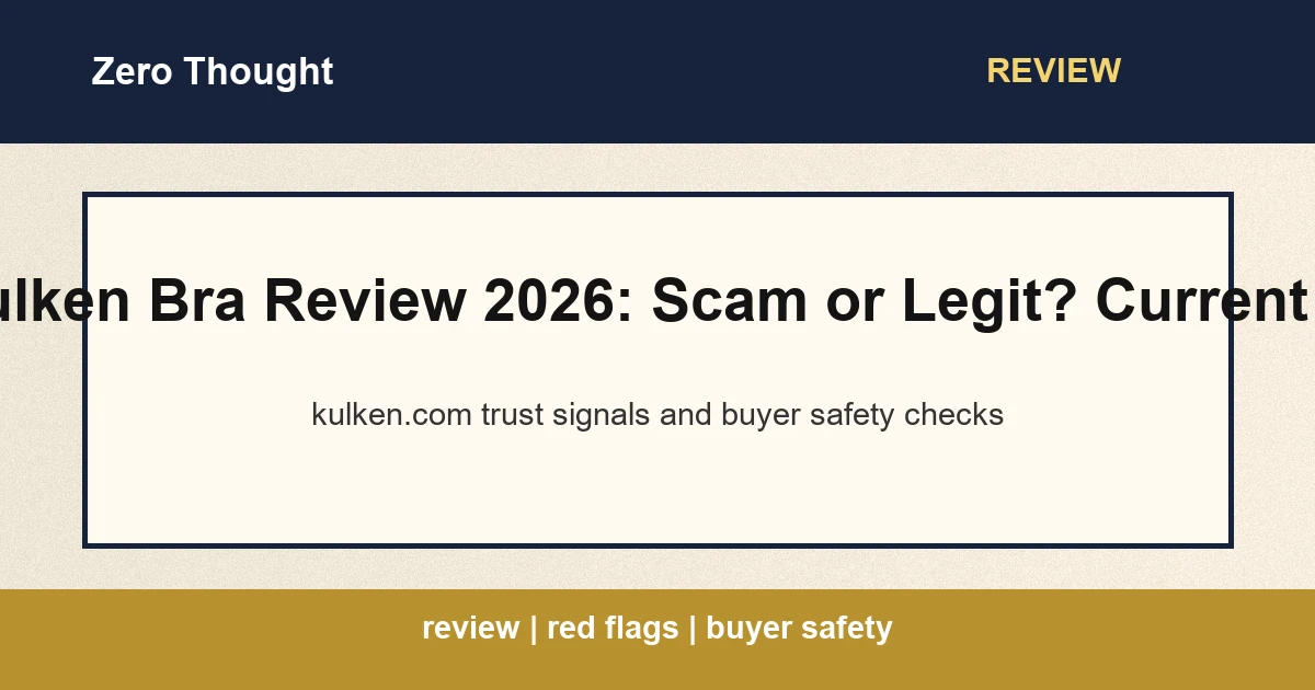 Featured image for Kulken Bra review covering kulken.com scam or legit checks
