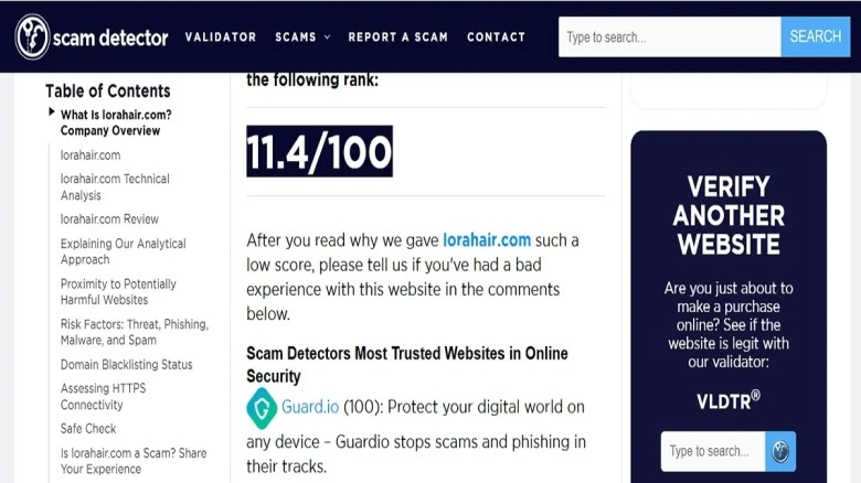 LoraHair com review 2026 examining whether the hair-styling website is scam or legit