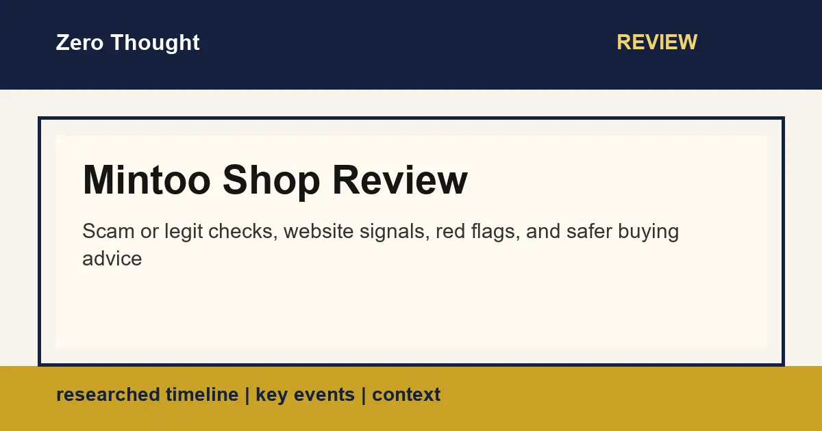 Featured image for Mintoo Shop Review with scam or legit review and buyer safety checks