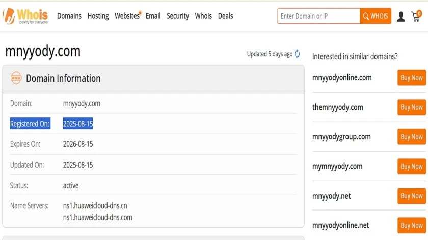 Mnyyody com scam review 2026 highlighting website trust concerns