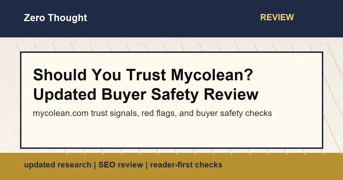 Featured image for Mycolean review covering mycolean.com scam or legit checks and buyer safety signals
