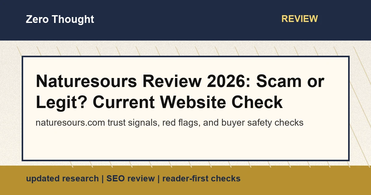 Featured image for Naturesours review covering naturesours.com scam or legit checks and buyer safety signals