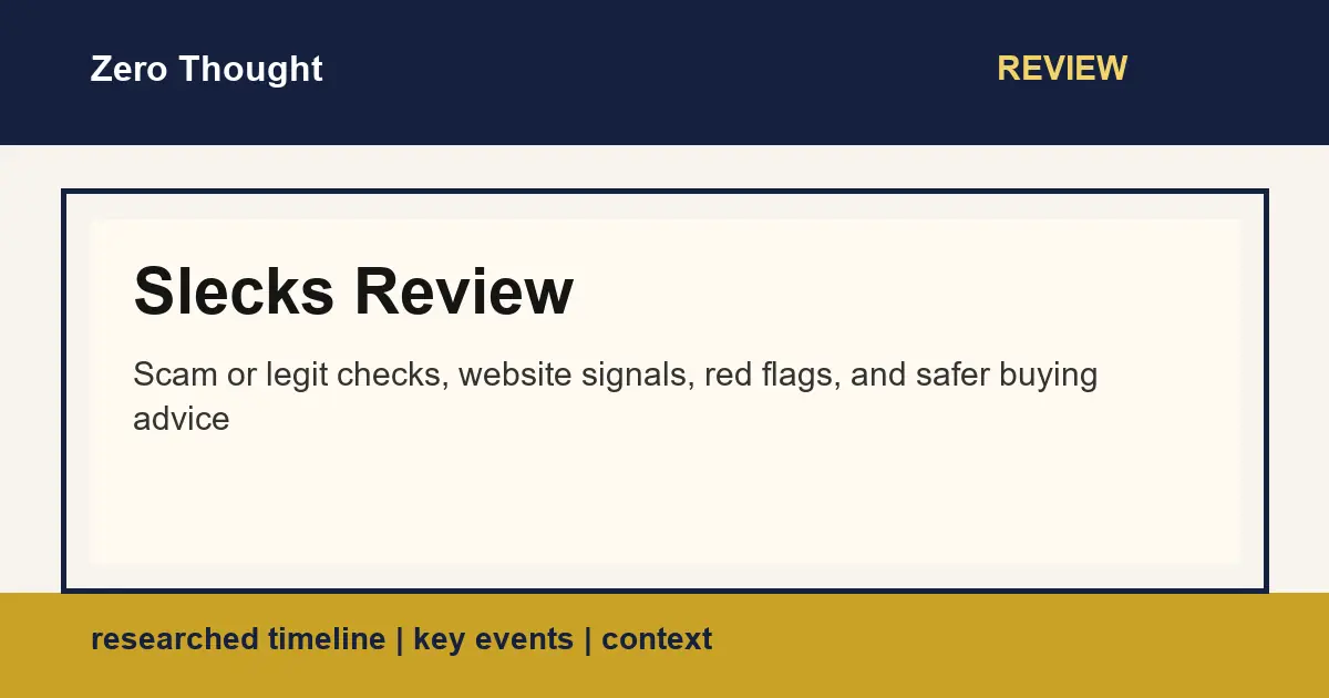Featured image for Slecks Review with scam or legit review and buyer safety checks