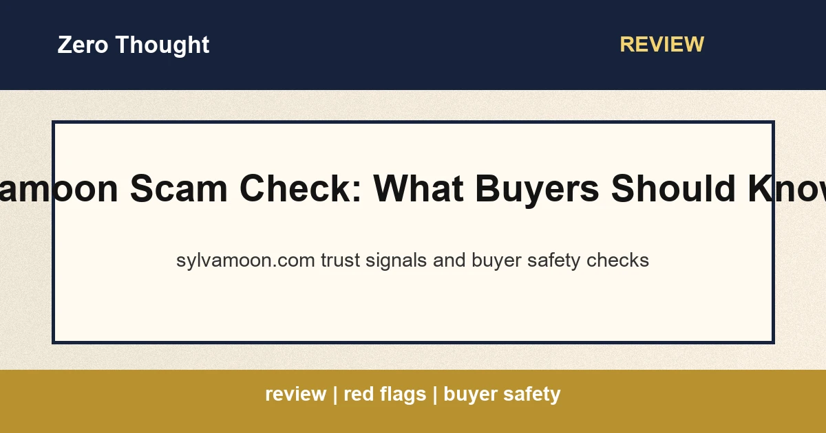 Featured image for Sylvamoon review covering sylvamoon.com scam or legit checks