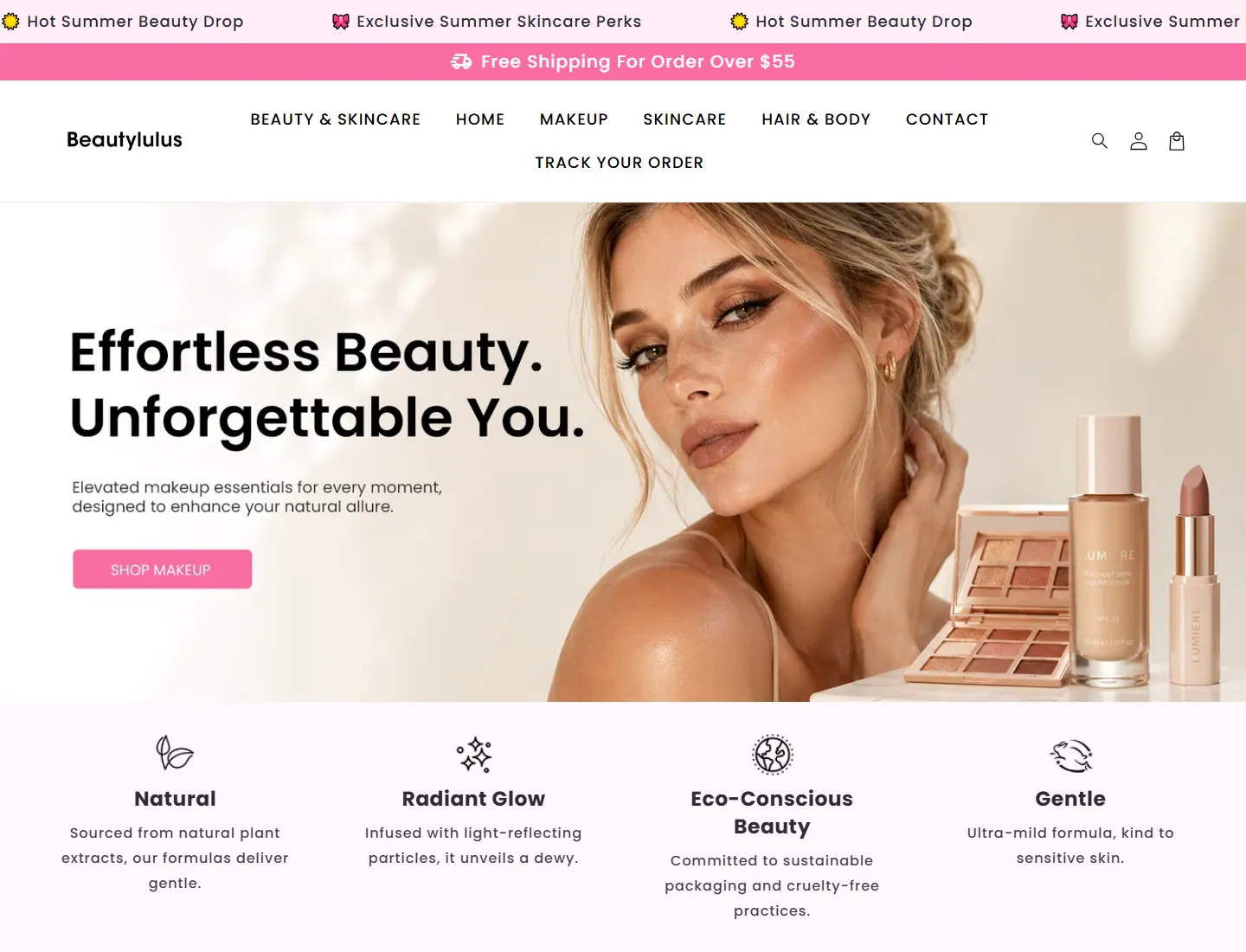 Beautylulus page captured during the ZeroThought investigation