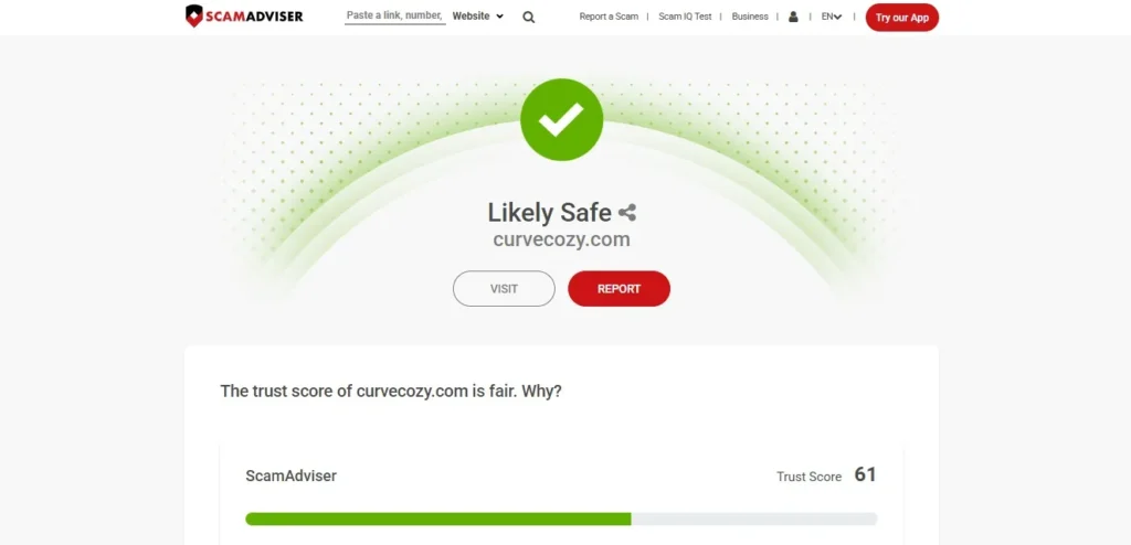 CurveCozy Review 2026 scam or legit featured image showing women’s fashion with a warning symbol