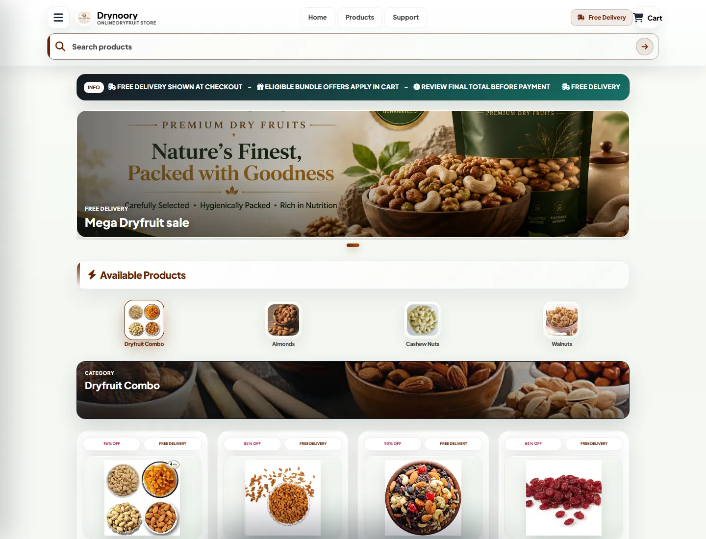 Drynoory - Online Store page captured during the ZeroThought investigation