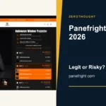 Panefright website or product material beside a ZeroThought review title.