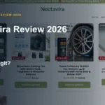 Nectavira website or product material beside a ZeroThought review title.