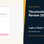 Tikunlocked website or product material beside a ZeroThought review title.