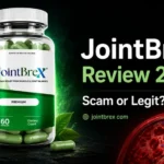 JointBrex Review 2026 feature image showing the supplement bottle with a warning icon and Scam or Legit text