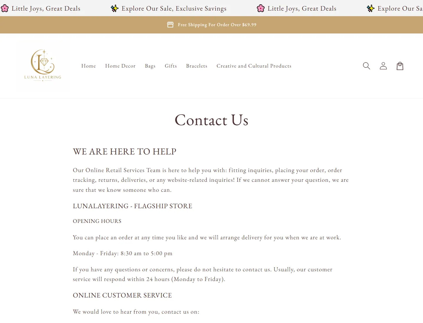 Contact Us – lunalayering page captured during the ZeroThought investigation
