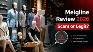 Meigline Review 2026 featured image examining whether the online shopping website is scam or legit