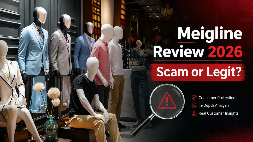 Meigline Review 2026 featured image examining whether the online shopping website is scam or legit