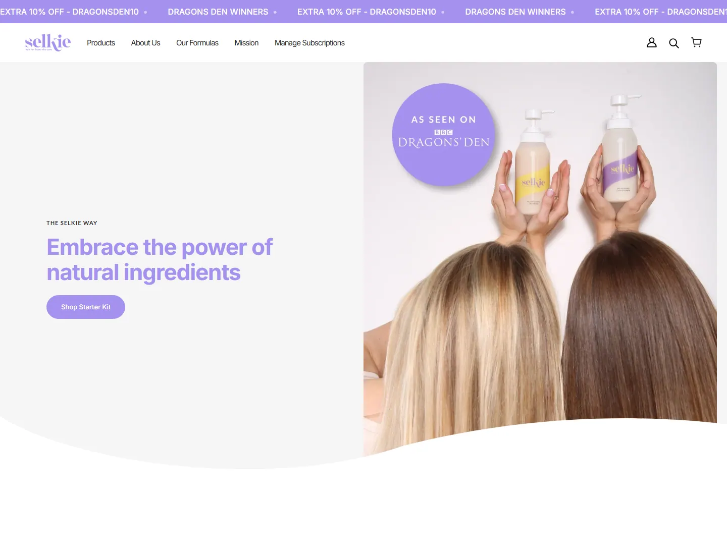 Products | Selkie page captured during the ZeroThought investigation