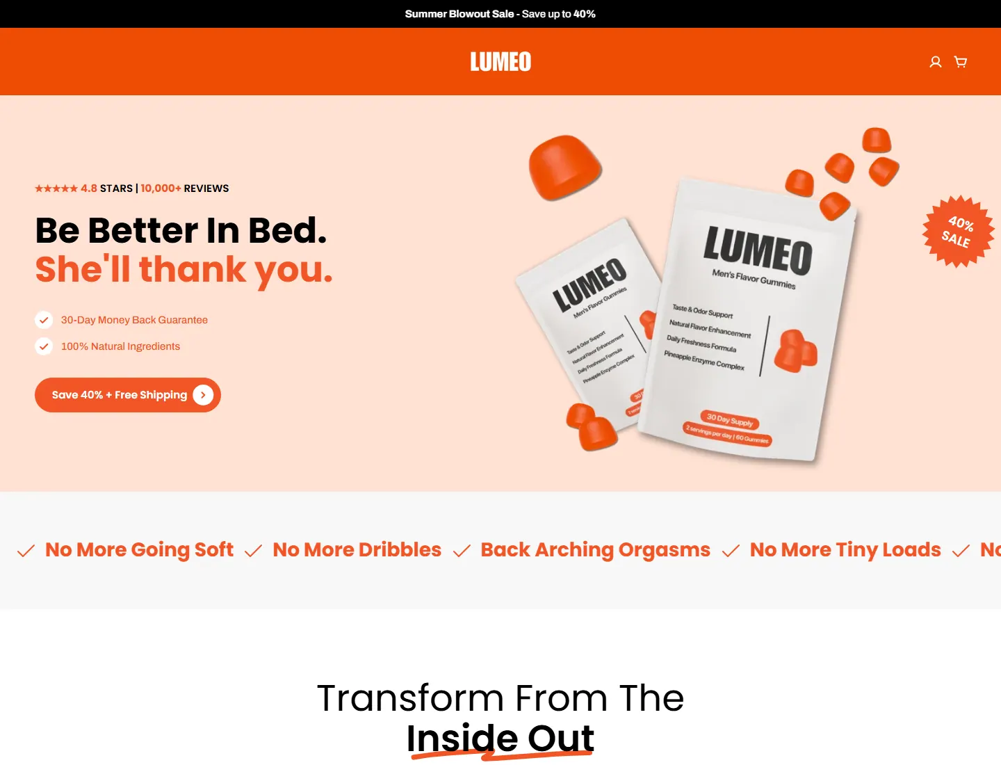 Lumeo page captured during the ZeroThought investigation