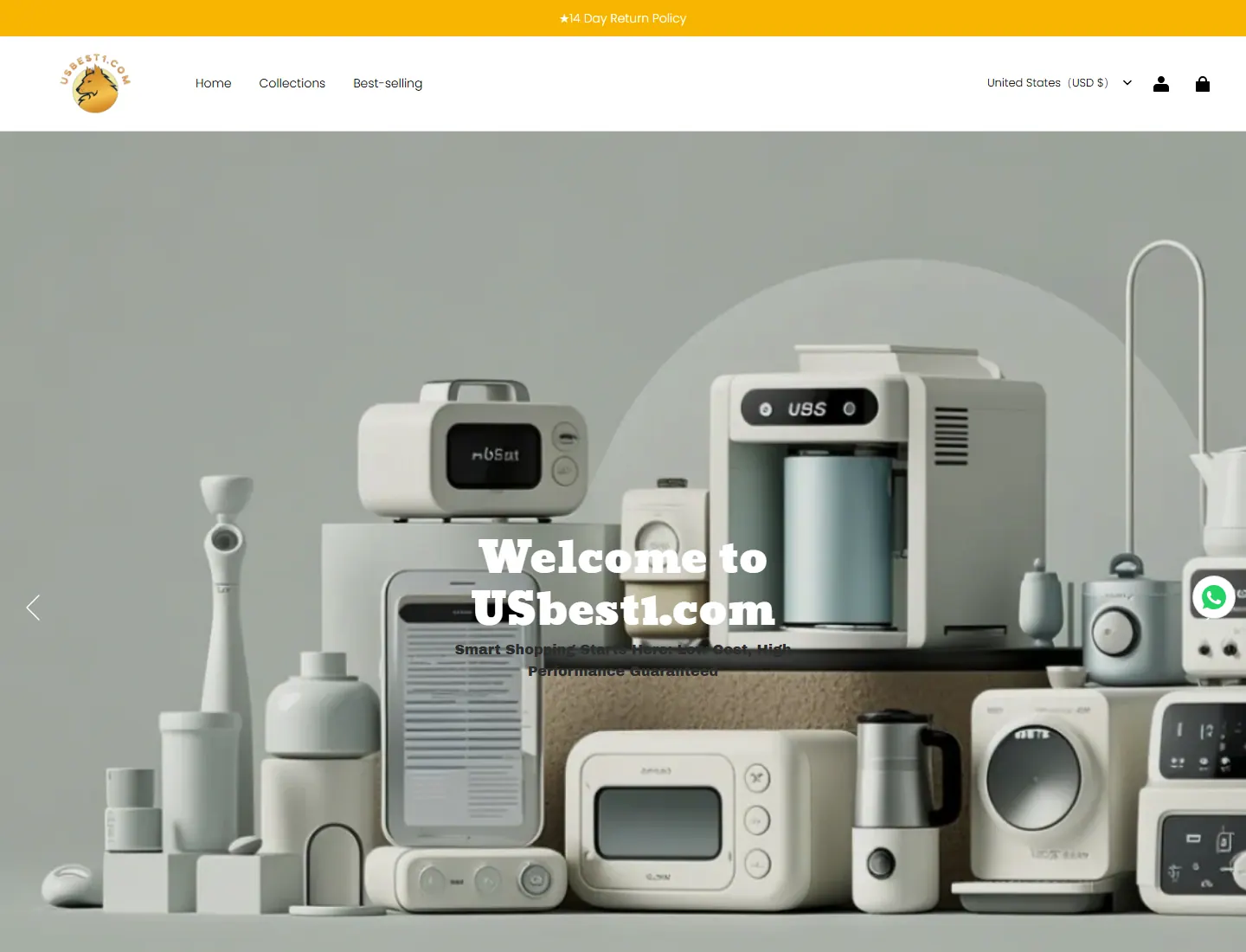 Usbest1 online store – usbest1.com page captured during the ZeroThought investigation