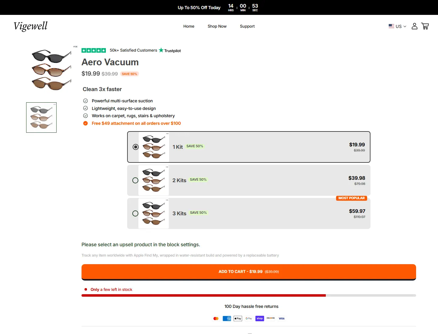3 Pack Retro Oval Sunglasses – VIGEWELL page captured during the ZeroThought investigation