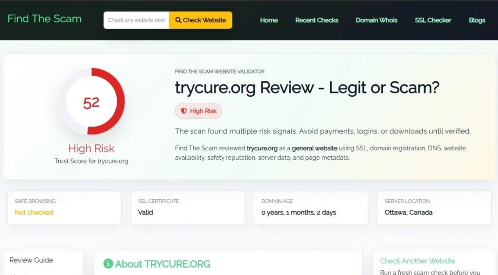 TryCure Organics Review 2026 featuring Korean Silk Peptide Serum with scam or legit buyer warning