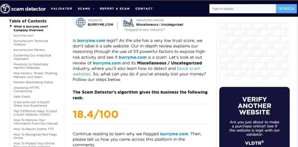 Burryme com Review 2026 featured image showing streetwear products with Scam or Legit warning text
