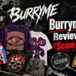 Burryme com Review 2026 featured image showing streetwear products with Scam or Legit warning text