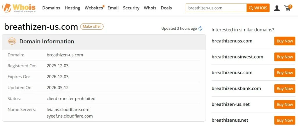 BreathiZen Review 2026 showing three BreathiZen supplement bottles with scam or legit buyer warning text